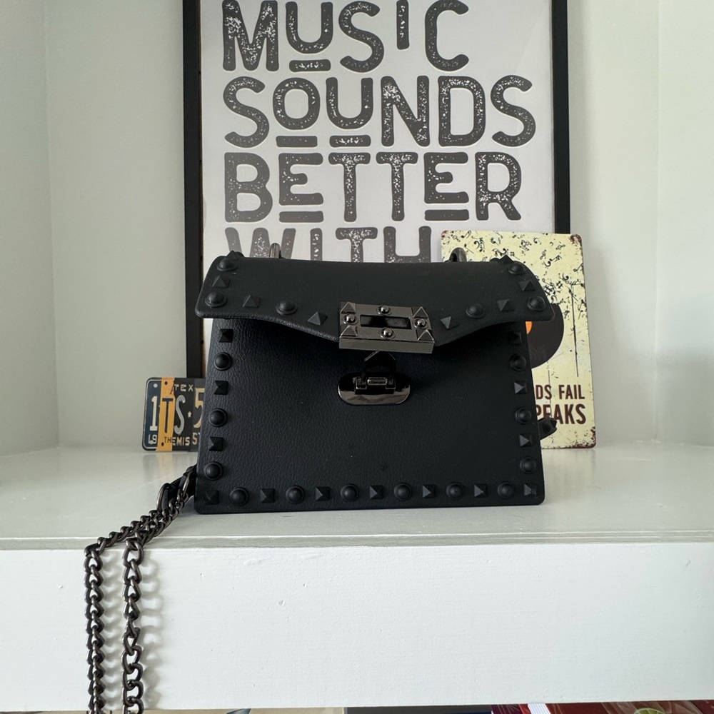 Black Studded Women's Bag